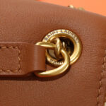 Saint Laurent Mini Manon In Raffia And Aged Vegetable-Tanned Leather Coffee